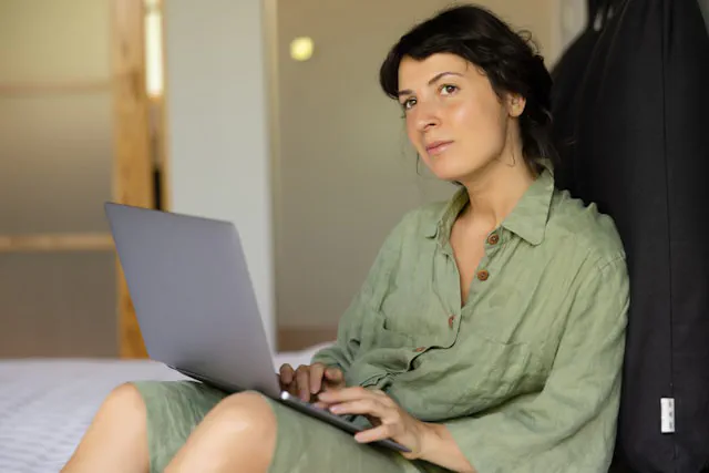 Business owner reviewing options for selecting a website provider