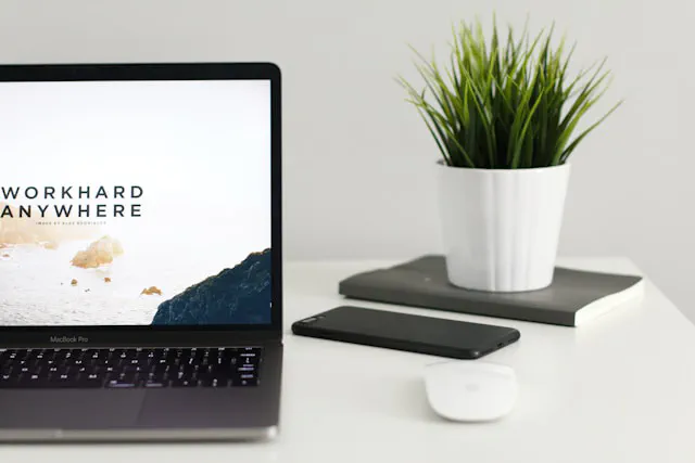 Melbourne small business owner reviewing an outdated website and planning improvements