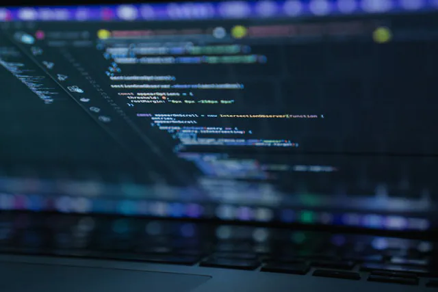 A developer reviewing a business application and connected systems on a screen